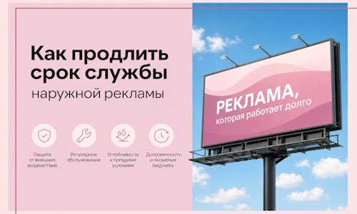 Как продлить срок службы наружной рекламы в  Архангельске