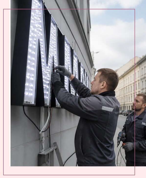 Изготовление и монтаж светодиодных LED вывесок в Архангельске